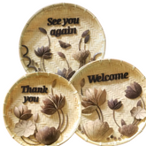Coconut Painting With Bamboo Panel Decor, Letters Covered + Engraved On Request